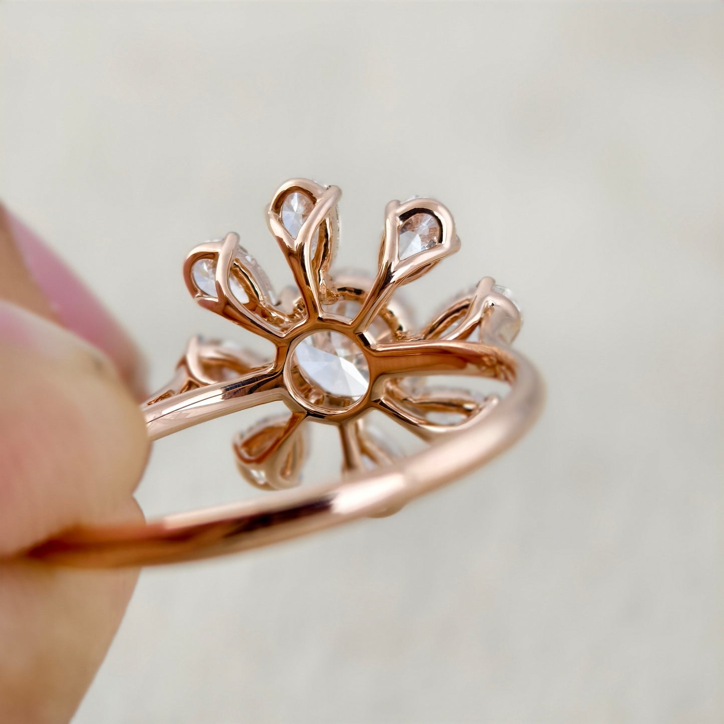 14KT GOLD ROUND MOISSANITE ENGAGEMENT RING | 1.4 TCW | 0.6 CT CENTER STONE| E - F COLOR